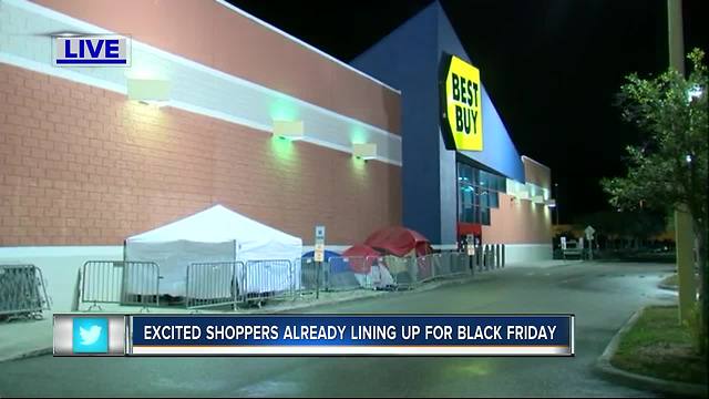 Tampa Black Friday shopper saved spot in line at Best Buy on Monday