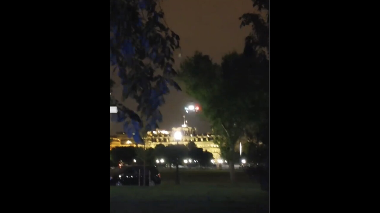 Citizen reporter films helicopters leaving the capital in the wee hours of Monday morning.