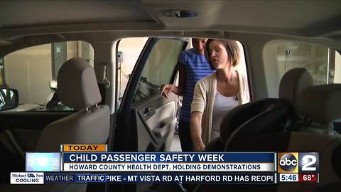 Howard Co. Health Department teaching parents how to buckle their kid safely