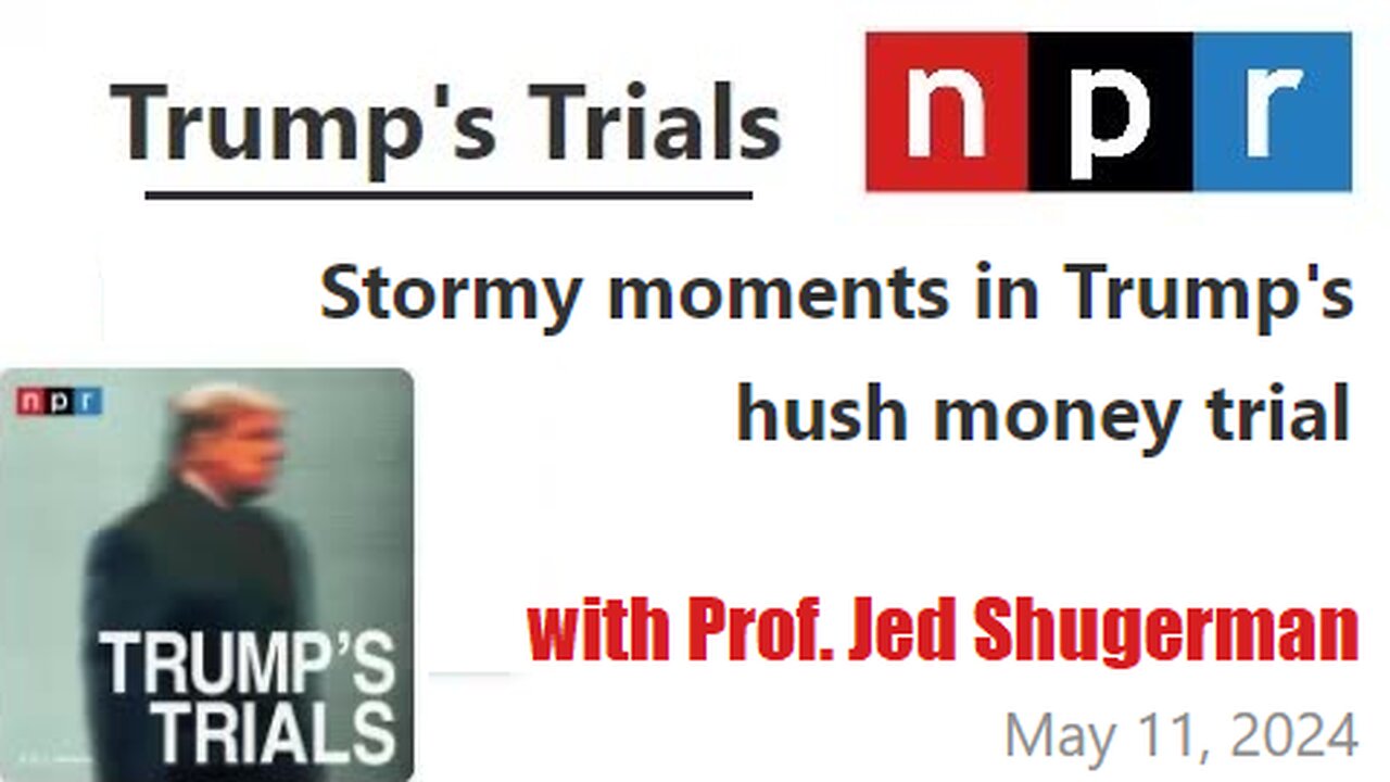 Law Prof Shugerman, TDS Sufferer who dismantled Bragg's case in the NYT, on Stormy Daniels Testimony