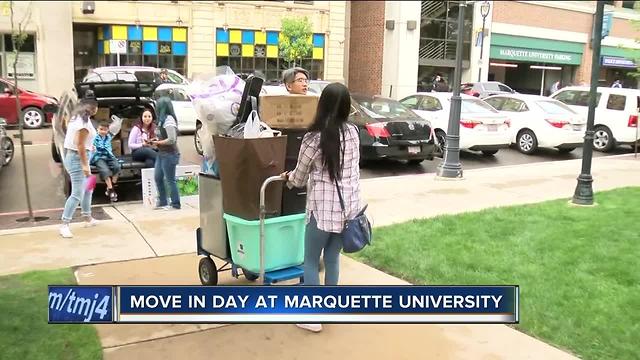 Freshmen move into Marquette University