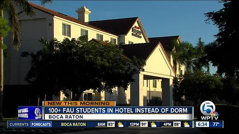 100+ FAU students living in hotel instead of dorm