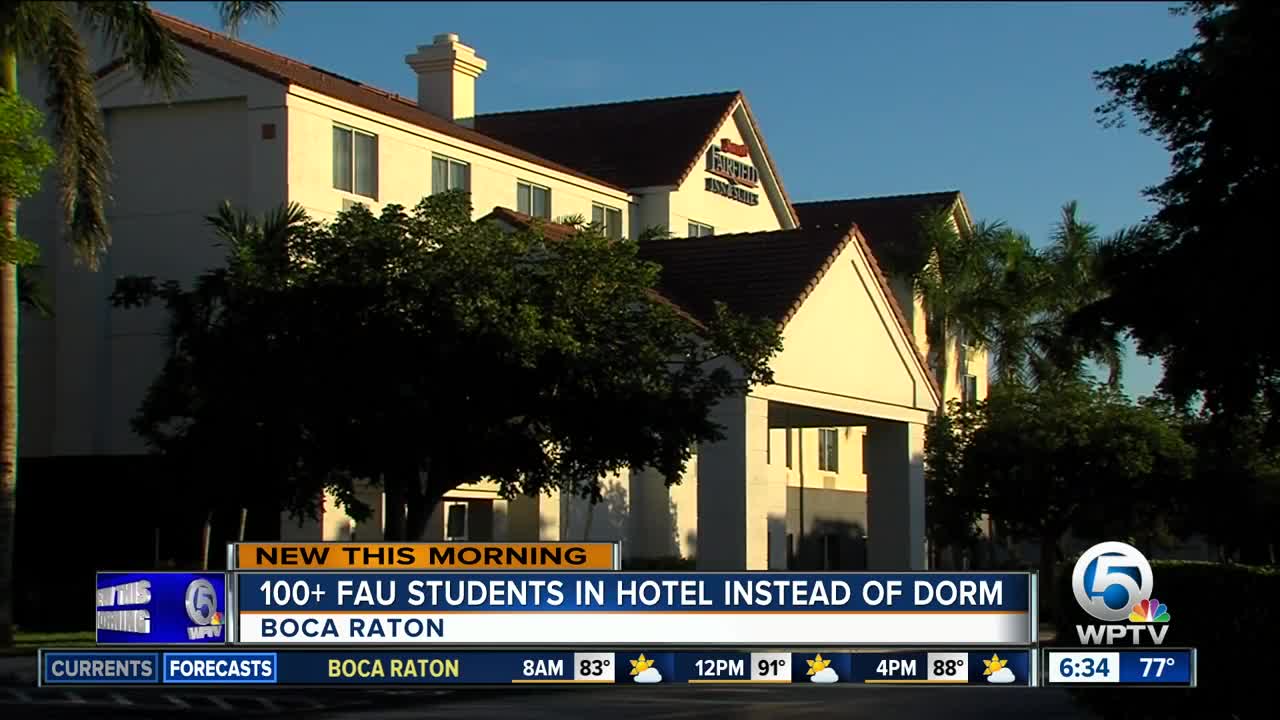 100+ FAU students living in hotel instead of dorm