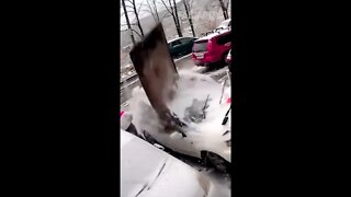 window smashing into a car