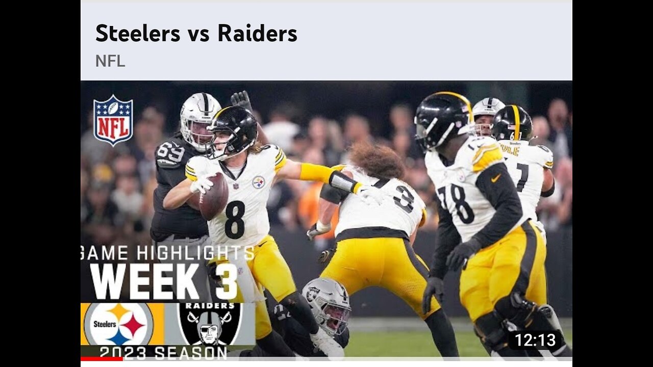 Pittsburgh Steelers Vs Las Vegas Riders | 2023 week 3 Game Heightligh