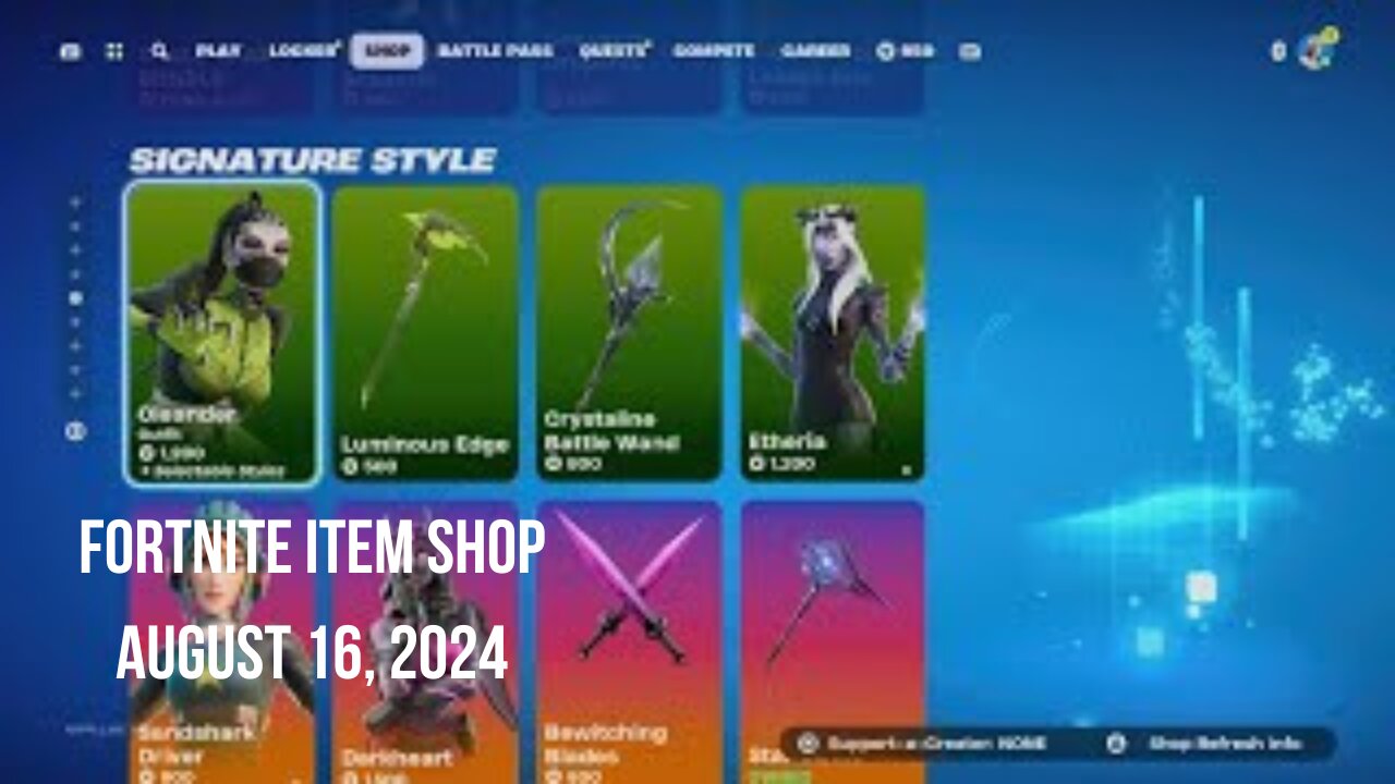 Fortnite Item Shop|August 16, 2024