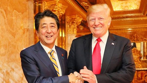 President Trump And Japanese PM Abe Meet Ahead Of UN General Assembly