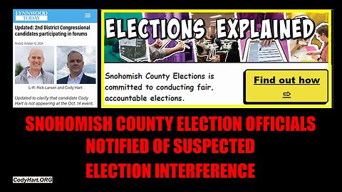 SUSPECTED ELECTION INTERFERENCE REPORTED