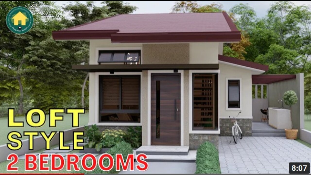 LOFT STYLE HOUSE DESIGN WITH 2 BEDROOMS