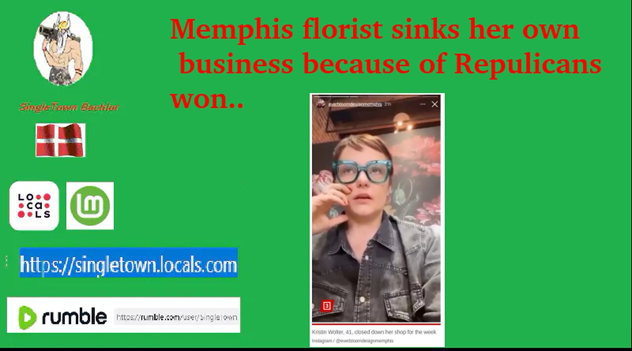 Memphis florist sinks her own buisness because Republicans WON:..