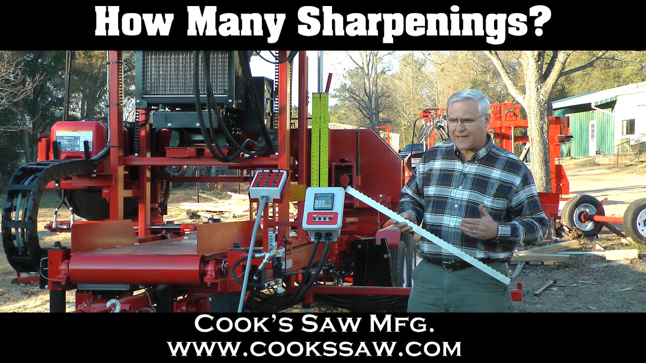 How many times can I sharpen a sawmill blade?