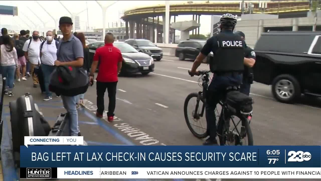 Bag left at LAX check-in causes security scare