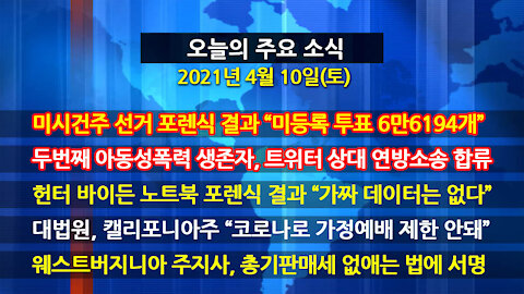 [홍성구의 뉴스브리핑] 2021년 4월10일(토)