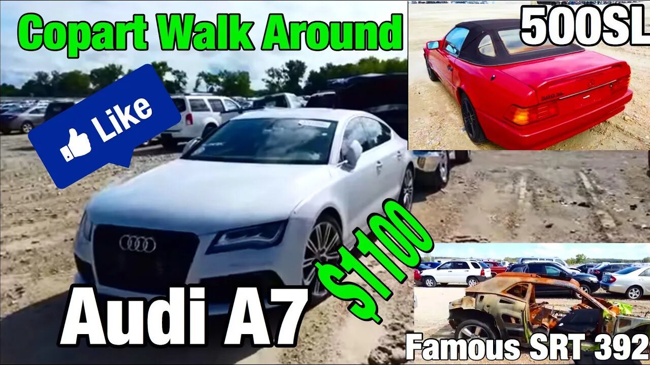 Famous SRT 392, Audi A7, 500SL, White Mamba, BMW X6, Semi Truck? Copart Walk Around Kansas City