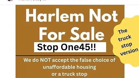 The Harlem Not For Sale Stop One45 Rally on 145th&Lenox 1/3/2023 @Kristin4Harlem @CouncilwomanKrj
