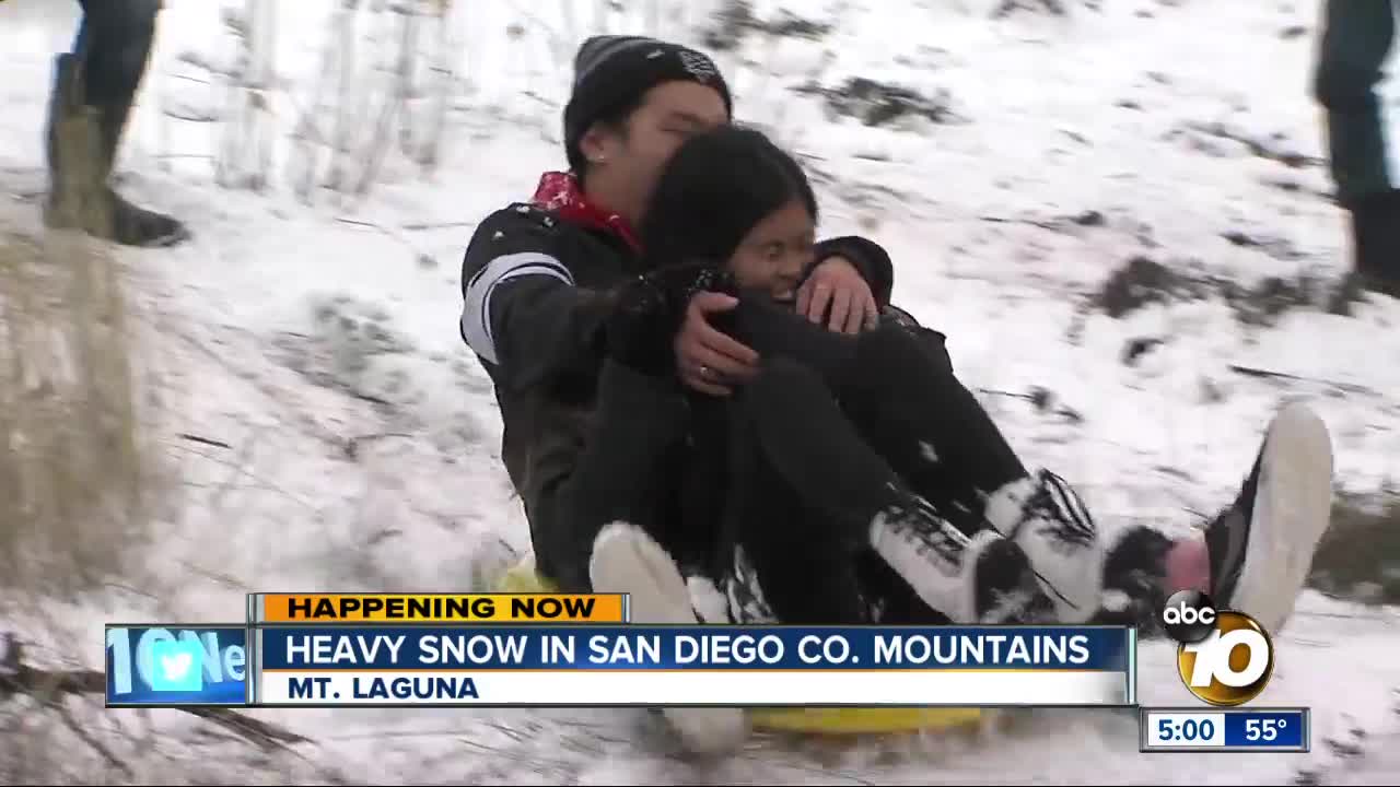 Heavy Snow in San Diego Co. Mountains