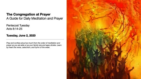 The Gift of the Holy Spirit for the Samaritans - The Congregation at Prayer for June 2, 2020