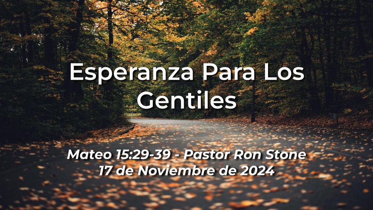 2024-11-17 - Esperanza Para Los Gentiles (Mateo 15:29-39) - Pastor Ron Stone (Spanish)