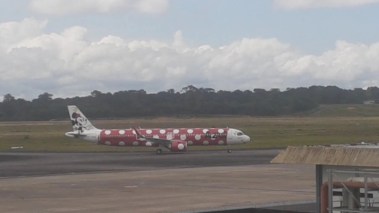 Airbus A321NEO PR-YJF Minnie Mouse pousa em Manaus vindo de Campinas