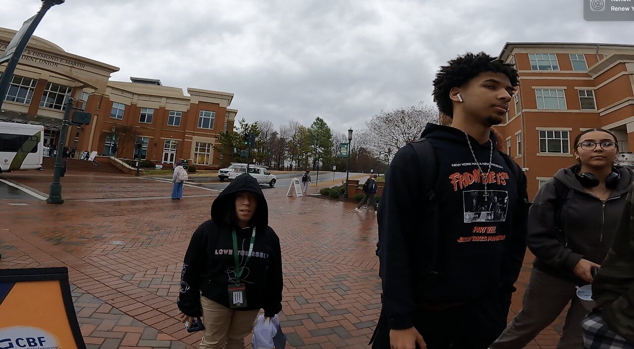 University of North Carolina Charlotte: Rainy Soggy Day, Contending w/ Muslims, Contending w/ a Pro-Homosexual "Christian", Ministering To A Couple of Humble Christian Students