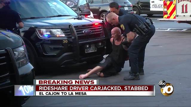 Rideshare driver carjacked, stabbed