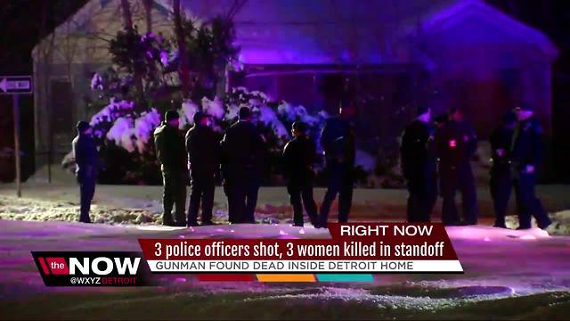 3 Detroit police officers shot, 3 women killed after barricaded gunman situation