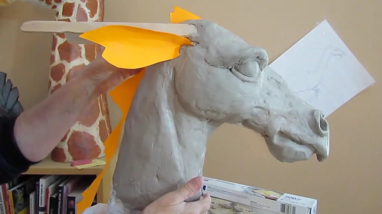 Paper Mache Dragon 2 - Clay Head Form