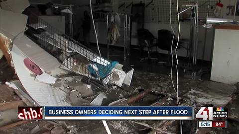 Business owners deciding next step after flood