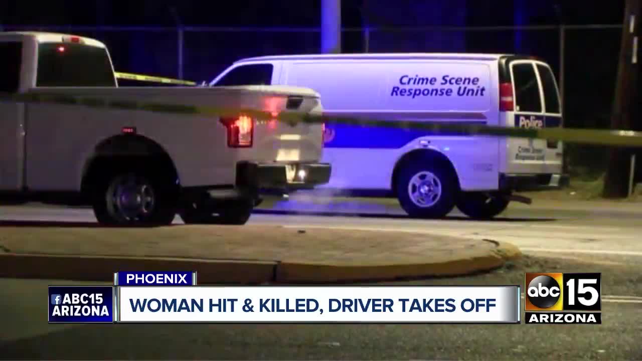 Woman struck and killed by hit-and-run driver in Phoenix