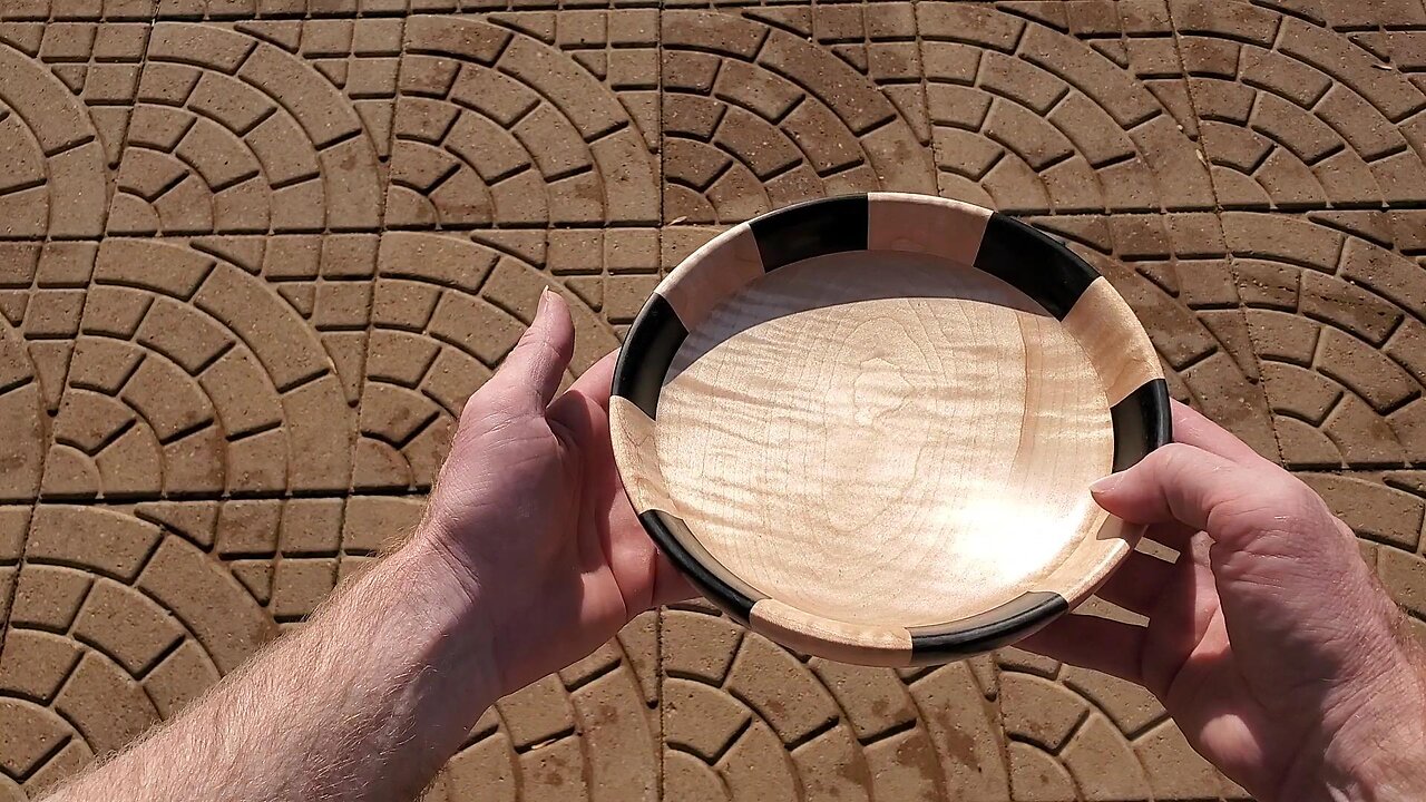 Ebony Maple Wood Bowl Turning