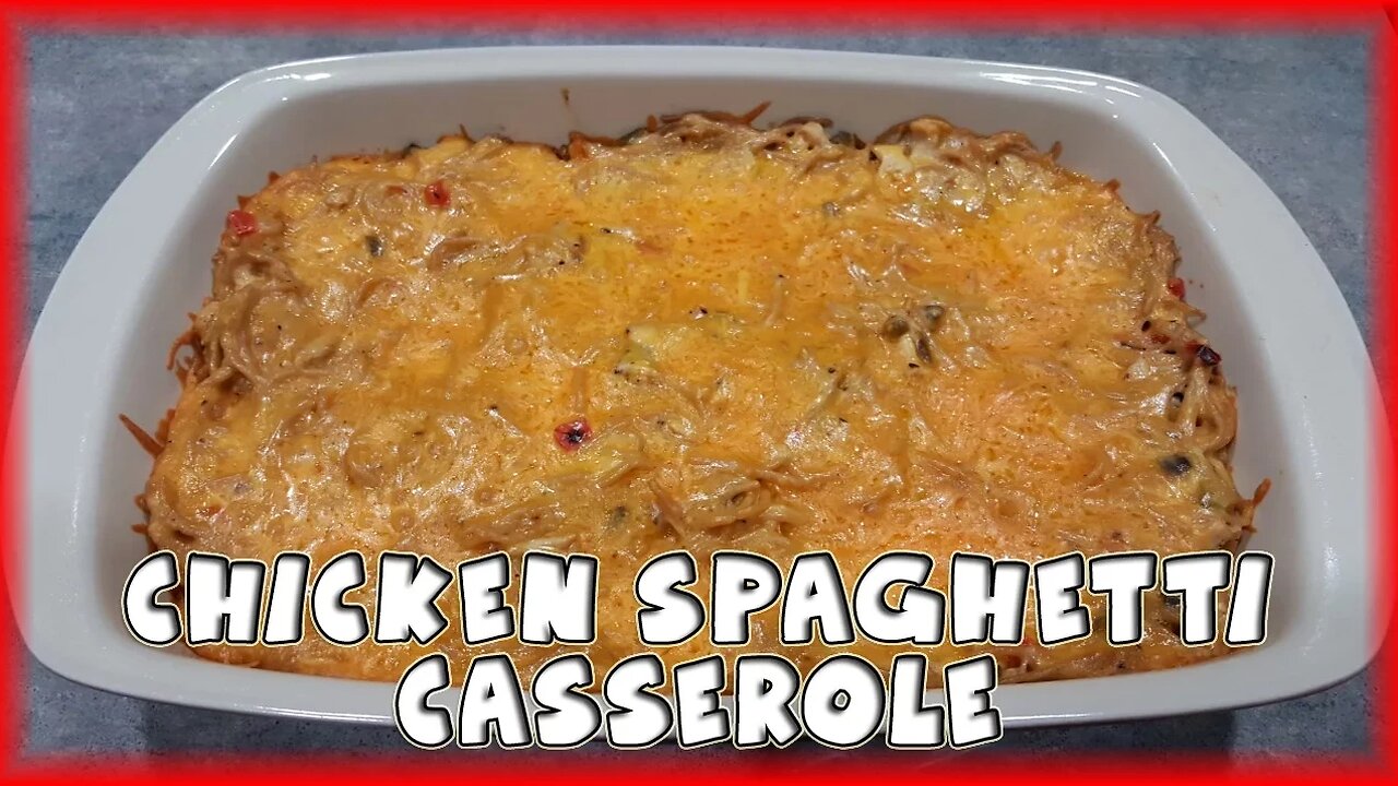 Cheesy Chicken Spaghetti Casserole