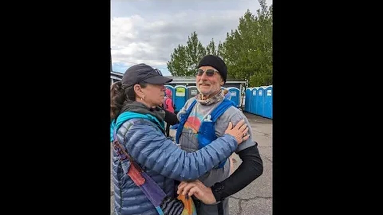 Happy Old Timer Finishing the Leadville Marathon