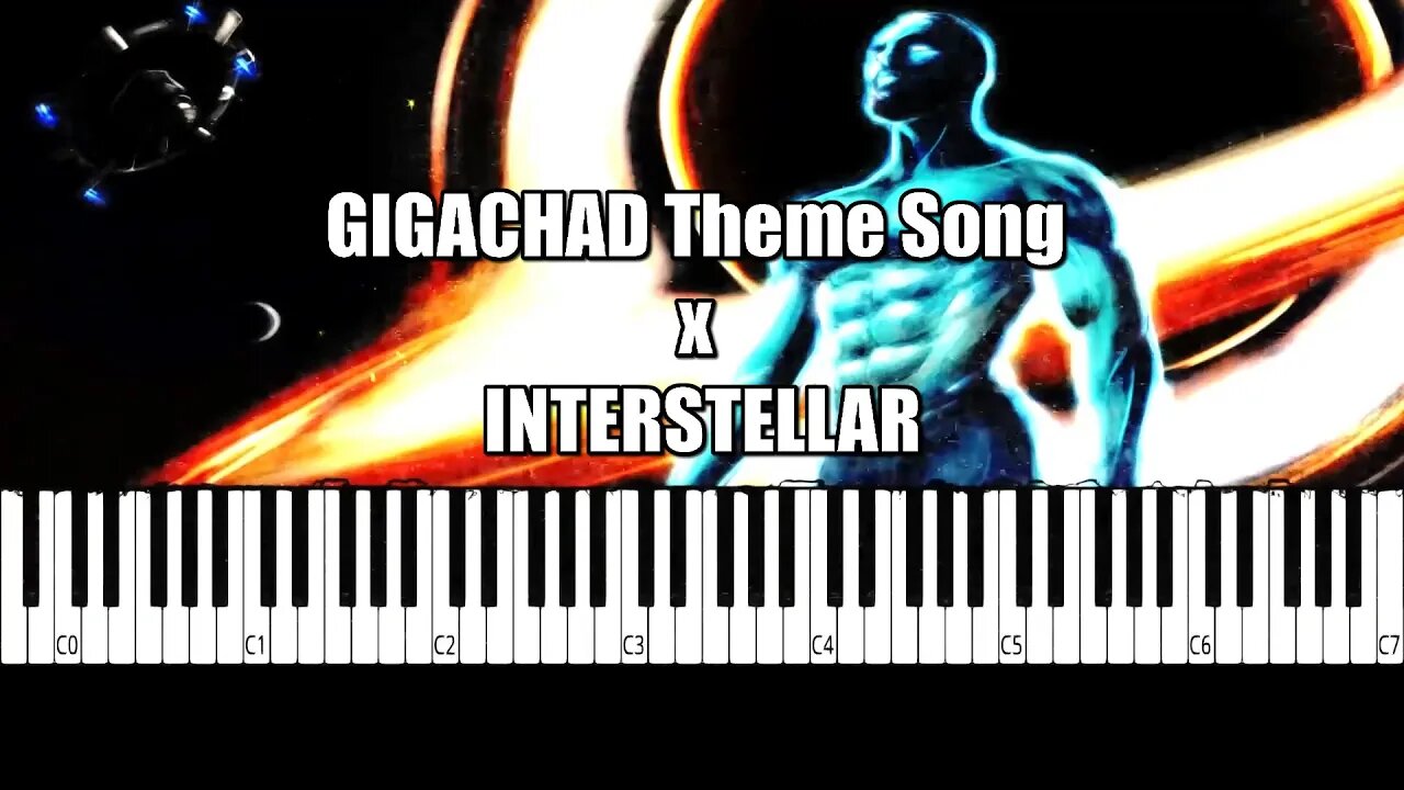 GIGACHAD Theme Song x INTERSTELLAR (Can You Feel My Heart) - (Slowed + Reverb) Piano Tutorial