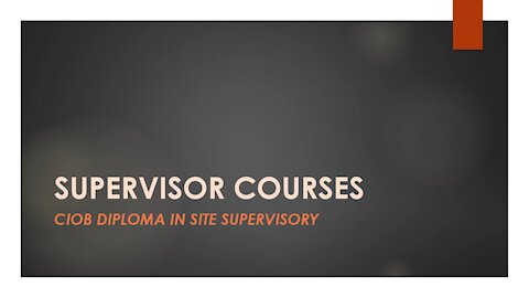 Supervisor Courses |