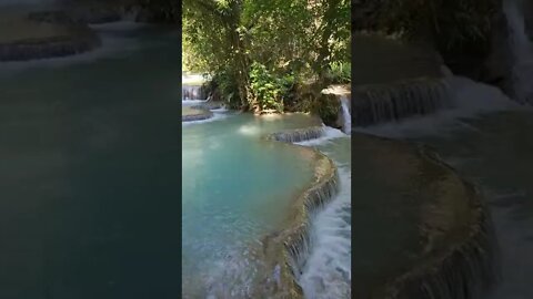 Kuang Si Waterfall Luang Prabang Laos 🇱🇦 #laos #Waterfall #shorts #luangprabang