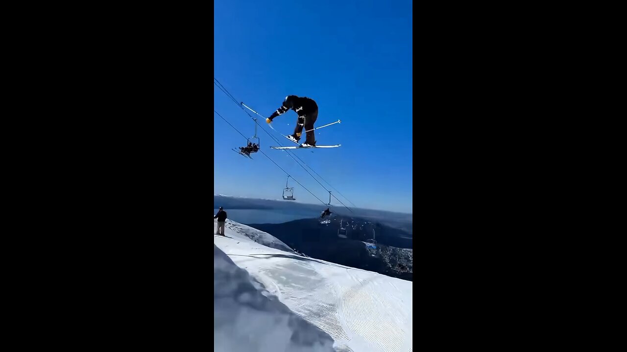 Performed multiple impressive stunts while ice skating 🥶