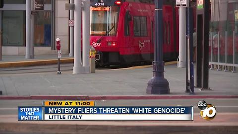 Mystery fliers threaten "white genocide"