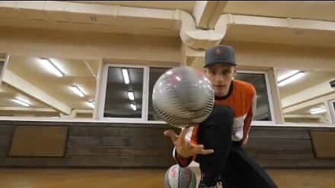 This young man can do any trick with a basketball