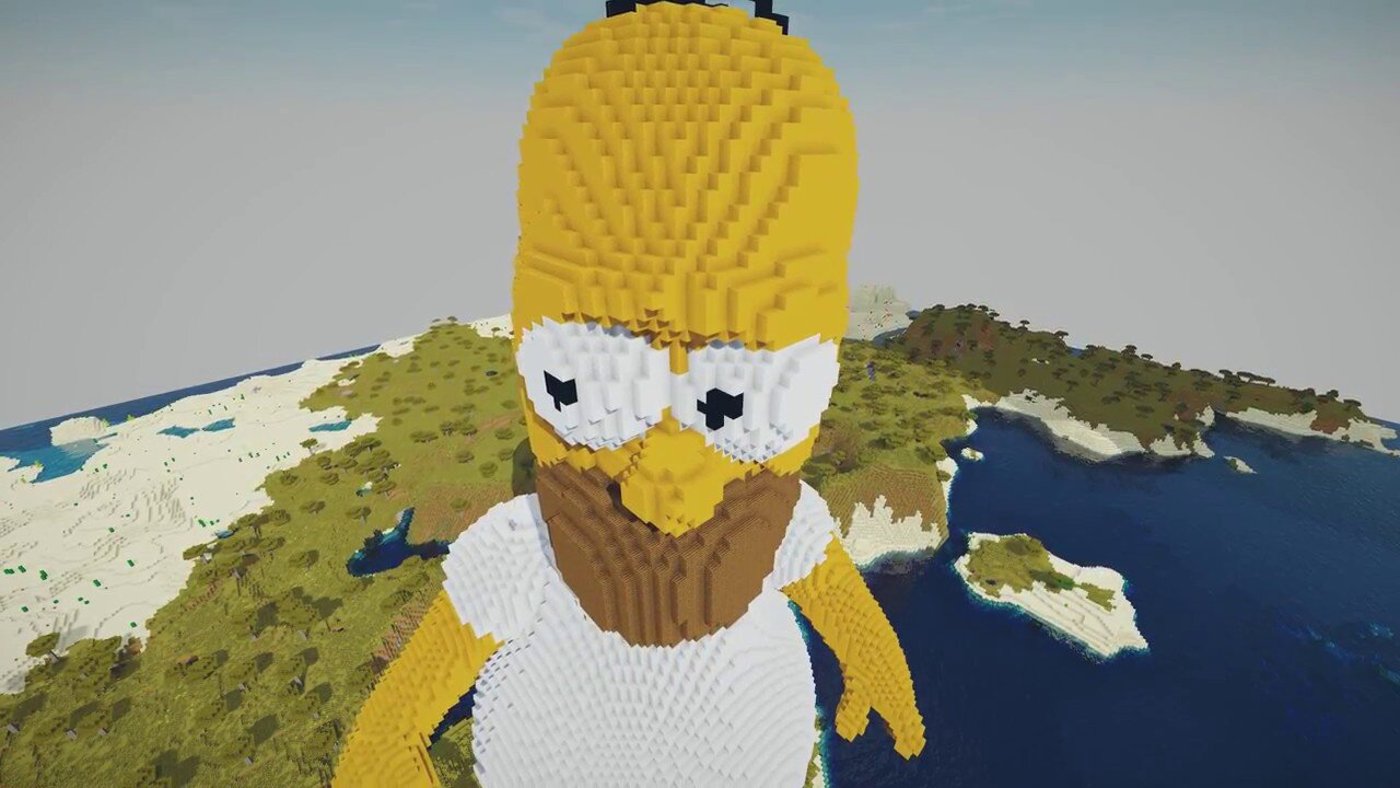 Minecraft Homer Simpson Build