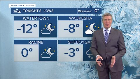Temps drop to around zero in Milwaukee Wednesday evening