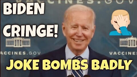 BIDEN CRINGE: Booster Jokes Bomb Badly!