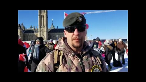 VETERAN SPEAKS @ OTTAWA TRUCKER CONVOY 🚎🚎🚎🚎🚎🚌🚌🚌🚌🚎🚎🚎