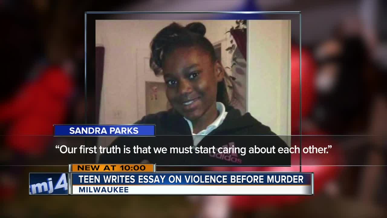 13-year-old wrote message of peace before she was gunned down in her home