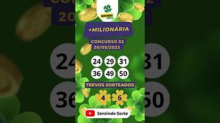 🍀 Resultado +MILIONÁRIA 52 | 20/05/23 | Sentindo Sorte #shorts