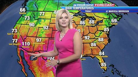 Showers on Friday, sun returns by Saturday