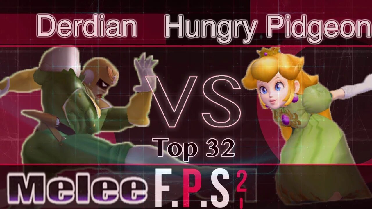 Derdian (C. Falcon) vs. Hungry Pidgeon (Peach) - Melee Top 32 - FPS2