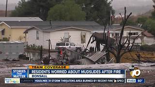 Lilac Fire-area residents concerned about mudslides