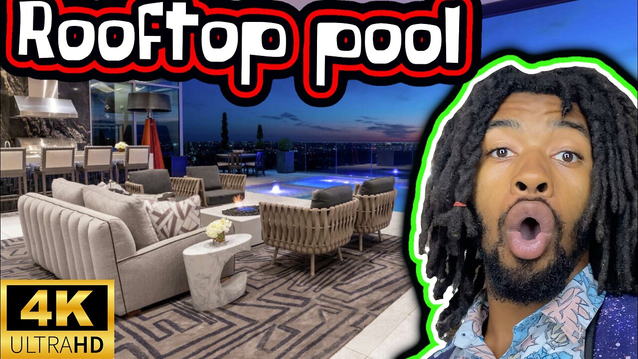 exploring the penthouse rooftop pool!
