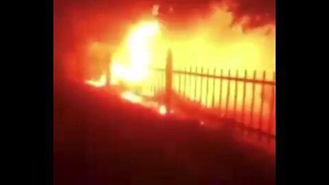 A huge fire in the village of Jarjouaa in southern Lebanon.