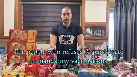 Bringing food to suspended & fired workers who refuse medical dictatorship.